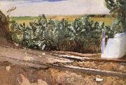 Joaquin Sorolla Roadside grass painting